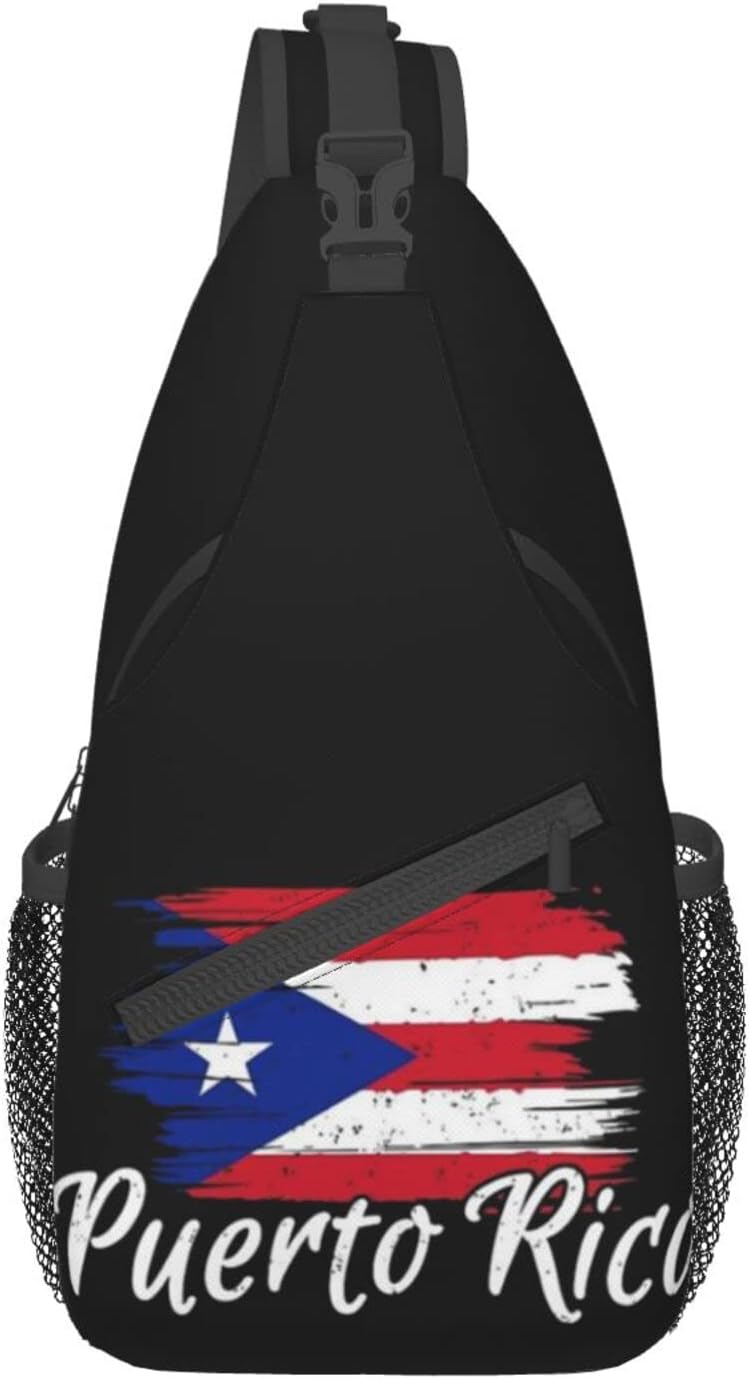 Puerto Rico Casual Daypack Bag Puerto Shoulder Bag Chest Bags Picnic Crossbody Bag Travel Hiking