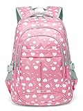 Sweetheart School Backpacks for Girls Children Kids Bookbags (Pink)