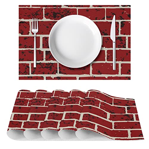 Set de table antidérapant résistant à la chaleur lot de 6 briques - 3