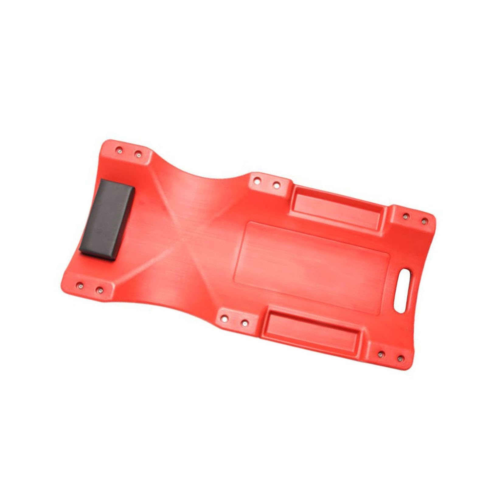 Genérico Tabla Rodante De Perfil Bajo For Debajo del Automóvil, Mecánica Resistente con 6 Ruedas Giratorias, Ergonómica Reposacabezas Acolchado Y 2 Bandejas Herramientas(Red,101.5x48x11cm)