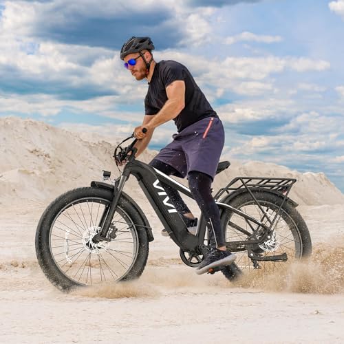 Image of Vivi ACE01 Electric Bike for Adults,26 inch x 4.0 Fat Tire Ebike,1500W Peak Motor Torque Sensor Electric Mountain Bike, 25+ Top MPH Electric Bicycle with 48V 15AH Battery, Hydraulic Brake, SGS UL2849