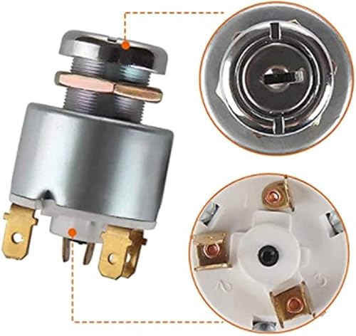 Miniatura 5 de HMY 31973K4183 SPB501 551508G Interruptor de arranque de llave de encendido impermeable con 3 posiciones 5 terminales 2 llaves reemplazadas por