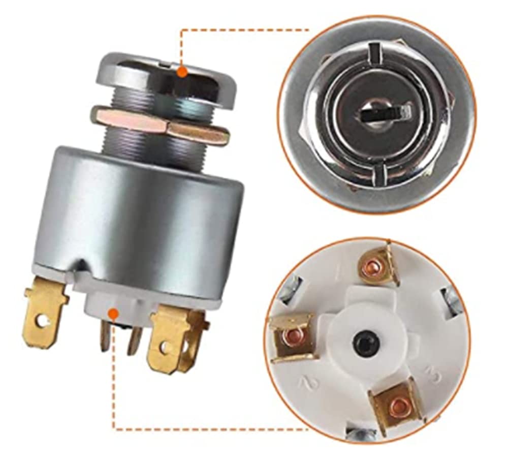 Interrupteur De Démarrage Avec 2 Clés 12V - Compatible Lucas SPB501 Pour Voiture Moto Tracteur