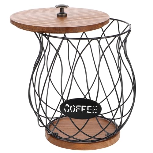 Panier pour capsules de café en fer noir design petit espace