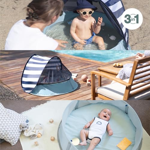 babymoov aquani tent amp pool 3 in 1 pop up tent kiddie pool and play area summer 2024 essential marine one size