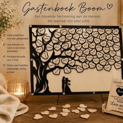 Libro de firmas para boda con corazones llenos de amor 6