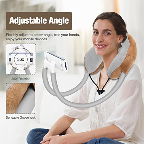 MoKo Neck Phone Holder, Lazy Gooseneck Phone Pillow Holder Bracket, 360° Rotate Phone Tablet Stand for 4"-11" Device, fits iPhone 17/17 Air/17 Pro/17 Pro Max, iPhone 16/Pro/Pro Max/Plus, iPhone 15/Pro by MoKo - Image 3