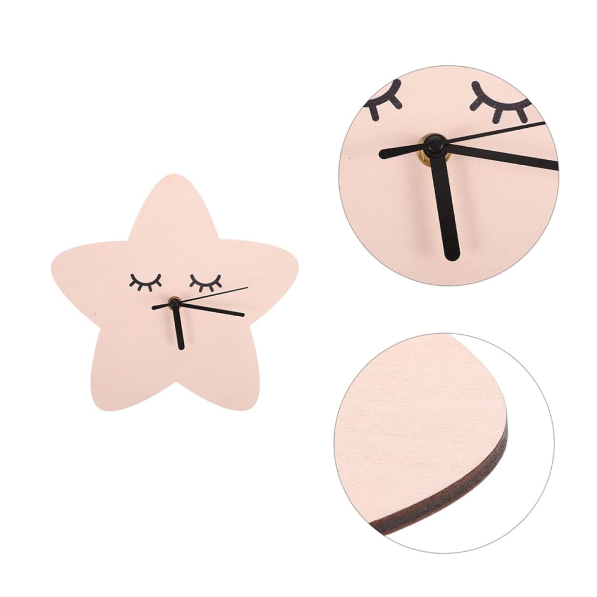 2pcs Silent Clock Minimalist Decor Clock Bathroom Wall Clock Wall Hanging Clocks Kids Nursery Clock Bedroom Wall Clock Baby Room Wall Clock Silent Bell Plastic Office Wall-mounted