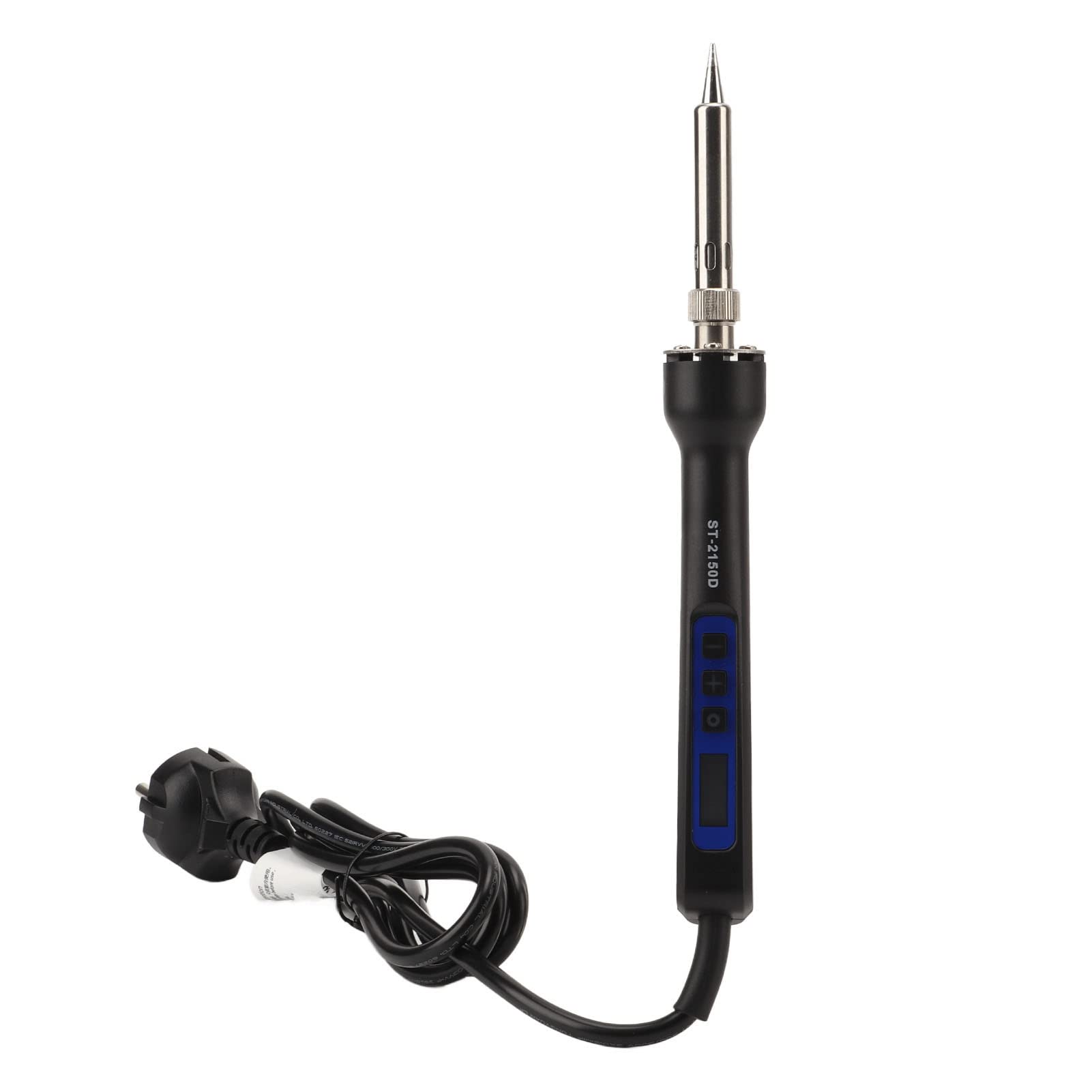 Soldador de Acero Inoxidable, Cerámica, ABS, Pantalla Digital, Portátil, Resistente a Altas Temperaturas, Soldador Electrónico con Soporte de Equipo de Metal (ST-2150D 150W)