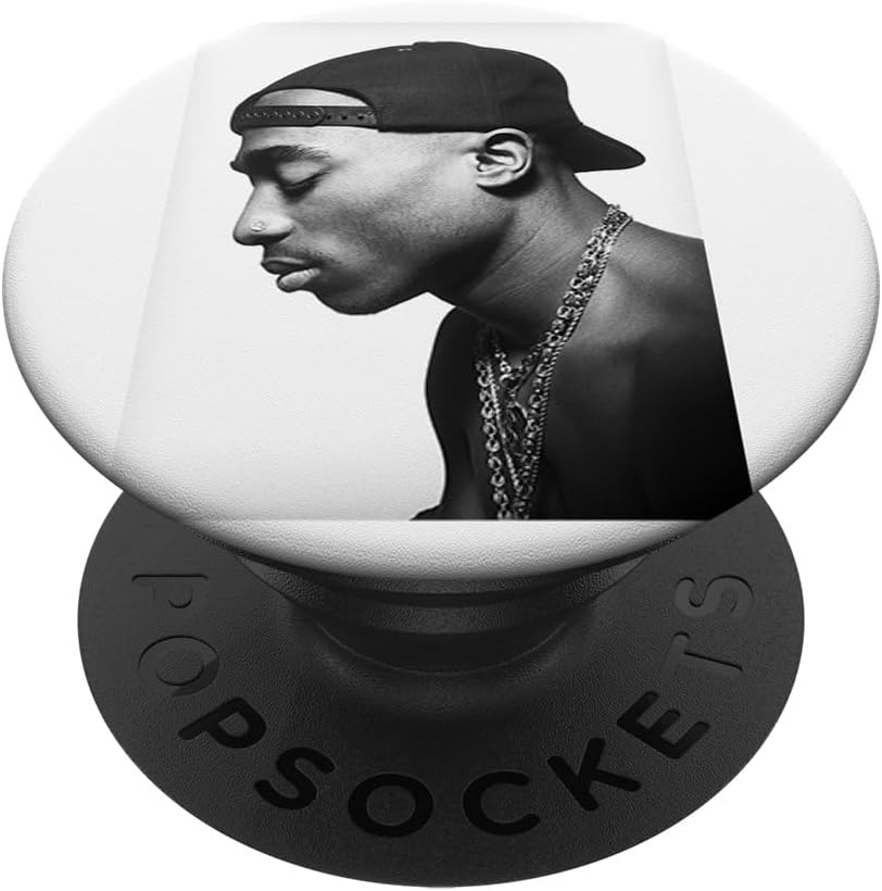 Tupac Profile White PopSockets PopGrip for MagSafe