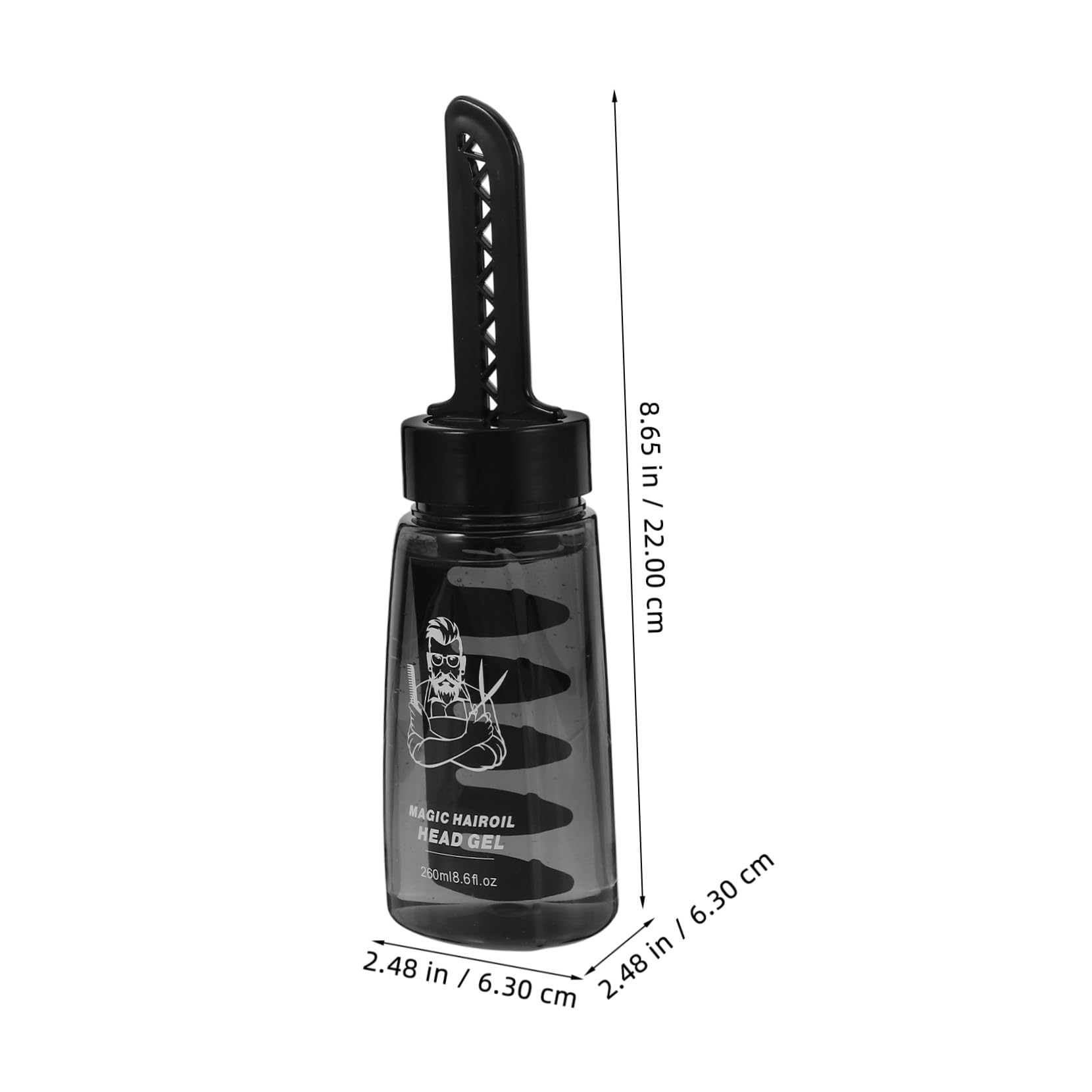 Haargelflasche Mit Kamm Klein Kunststoff Nachfüllbar Haarstyling Gel Applikator Für Herren Friseur Styling Werkzeug