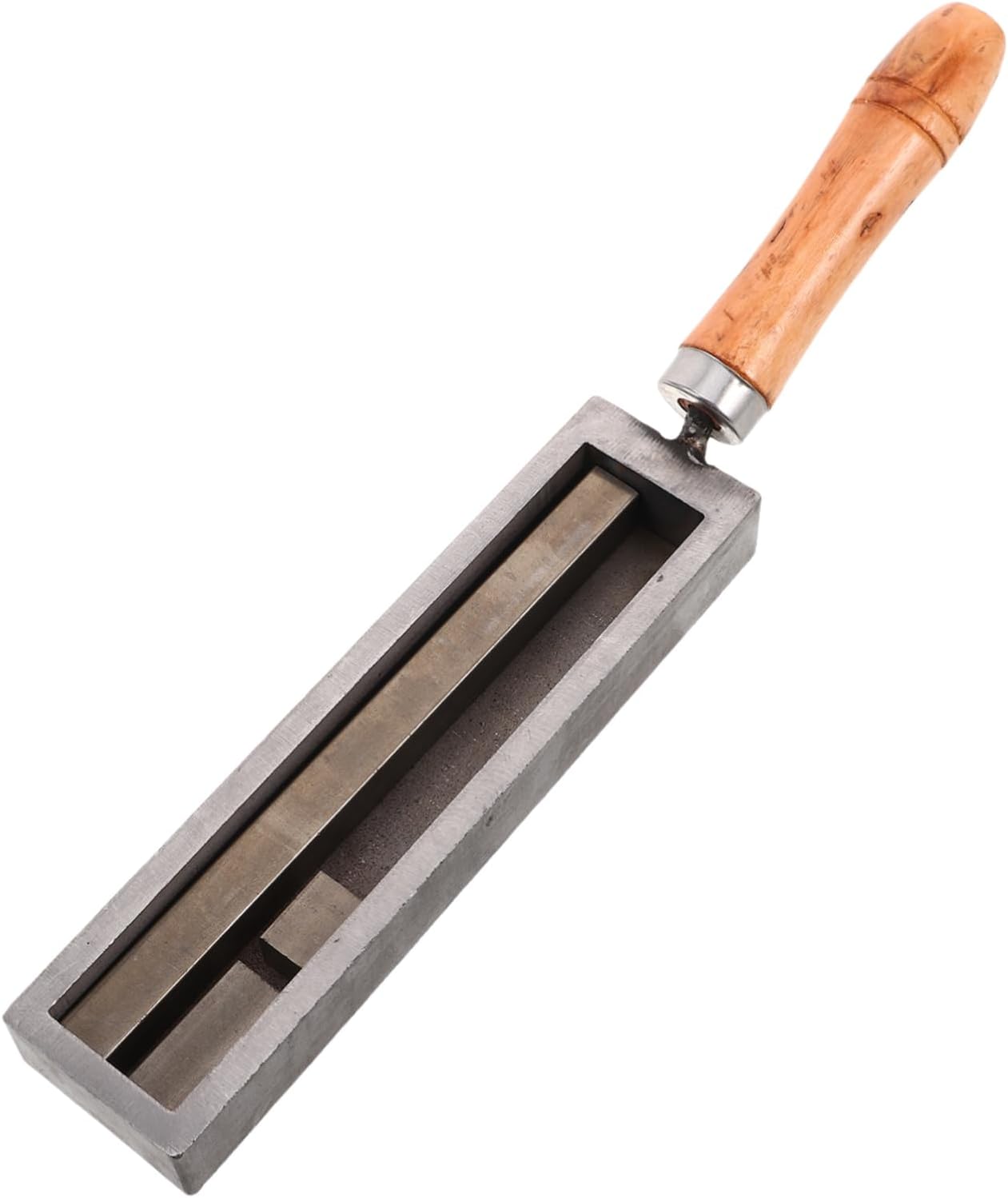 European Iron Wood Handle Ingot Mold for Jewelry Making Gold Silver
