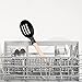 Epicurean Gourmet Series Nylon Slotted Spoon-Natural Handle with Black Head