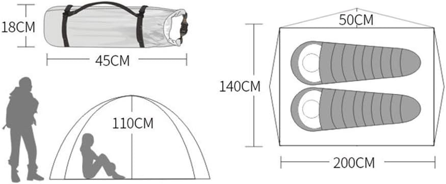 Tent - Easy & Quick Setup Camping Tent, Professional Waterproof Windproof Fabric, Anti-UV, Double Layer