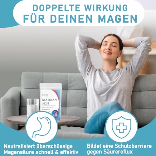 NEU! Nektosan Akut gegen Sodbrennen | Pantoprazol Alternative | Schneller akuter SOS Blocker bei Brennen -Vorbeuge gegen Reflux | XXL Packung 255g
