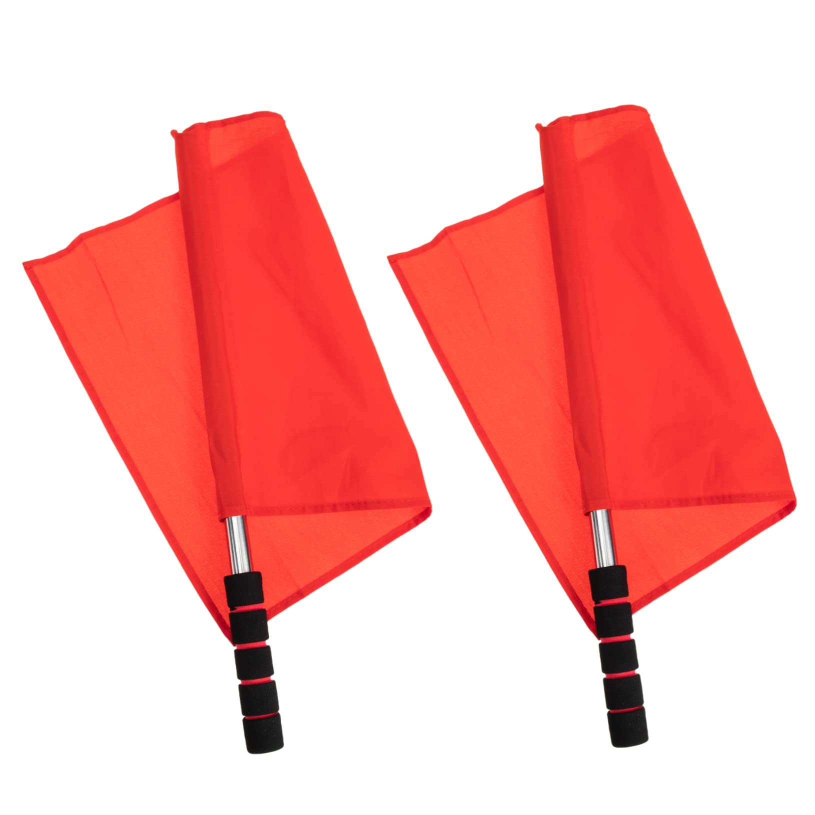Abaodam 6 Pcs Signal Flag Red Flag Racing Flag Referee Linesman Flags Soccer Referee Flags Soccer Game Flag Football Match Flag Impractical Jokers Polyester Cotton Stick Mini