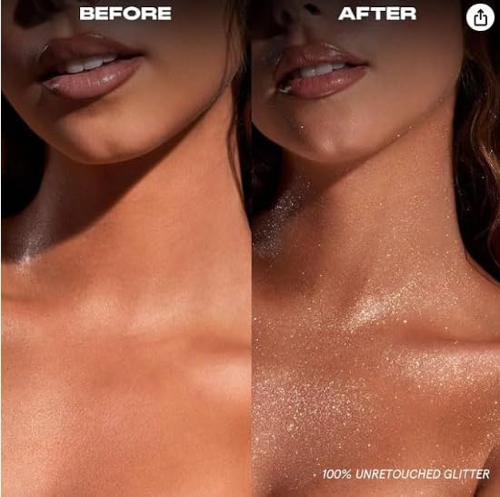 O/S by P-Starr - Waterproof Glitter Setting Spray – Long-Lasting, Transfer-Resistant Makeup Finishing Mist, Brown Sugar Shade, All-Day Hold Size: (3.4/143m)