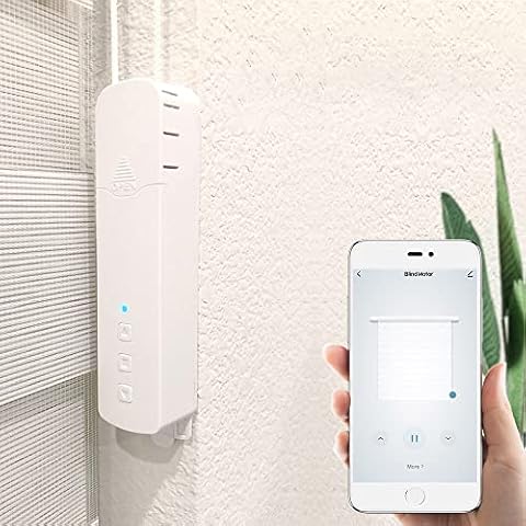 Tuya WiFi Roller Shade Driver,Blind Engine Smart Electric Blind with Rechargeable Battery Echo Google Assistant Voice Control Roller Blind Motor with Remote (Rechargeable Tuya Wifi) Cover