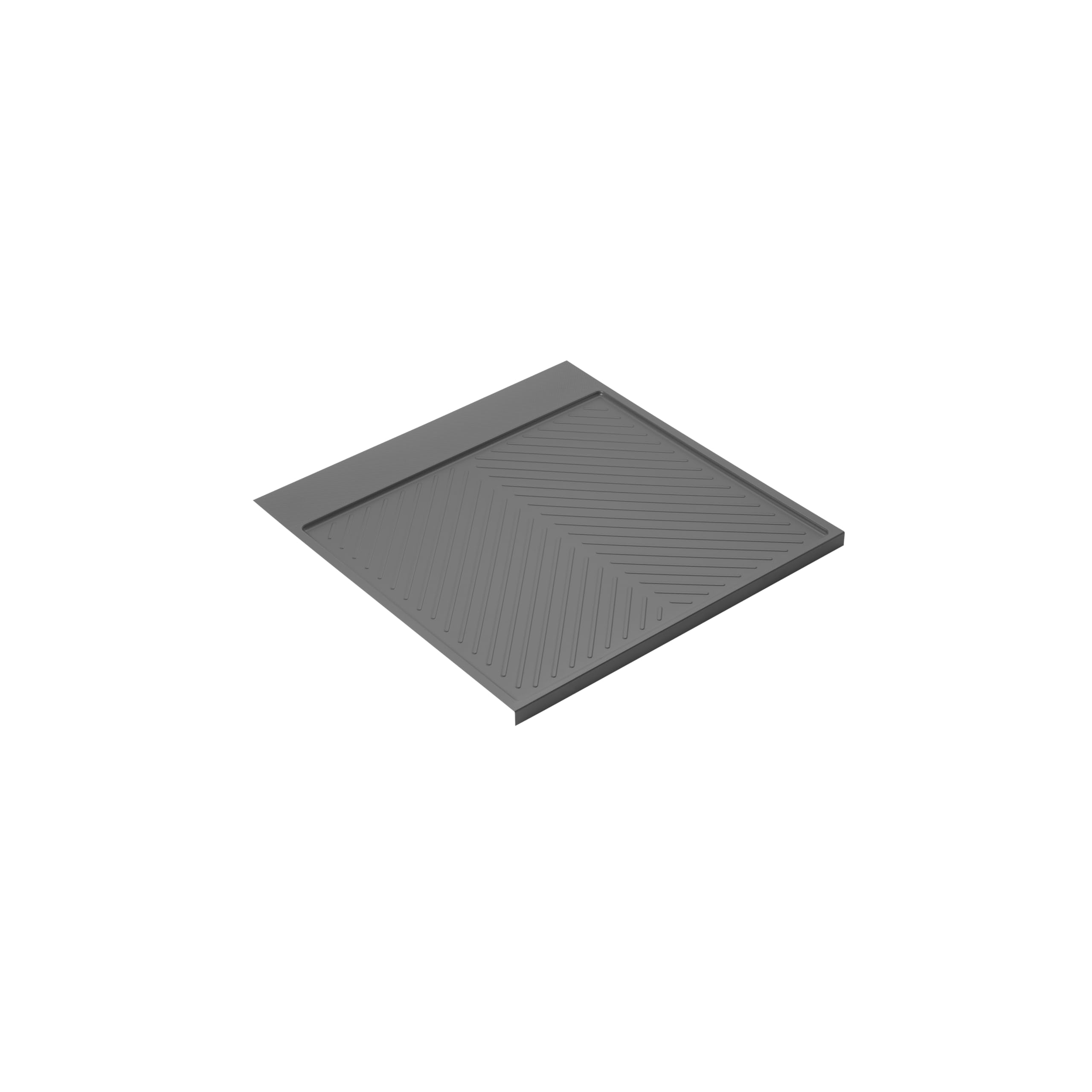 Emuca - Protezione per fondo di mobile da cucina, fondo sotto lavello M60, 568 x 580 mm, spessore 16 mm, Tecnoplastica, Grigio antracite
