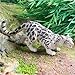 Simulation Snow Leopard Model Gift Cheetah Statue Ornament Decor Leopard Figurine for Wildlife Enthusiasts & Collectors