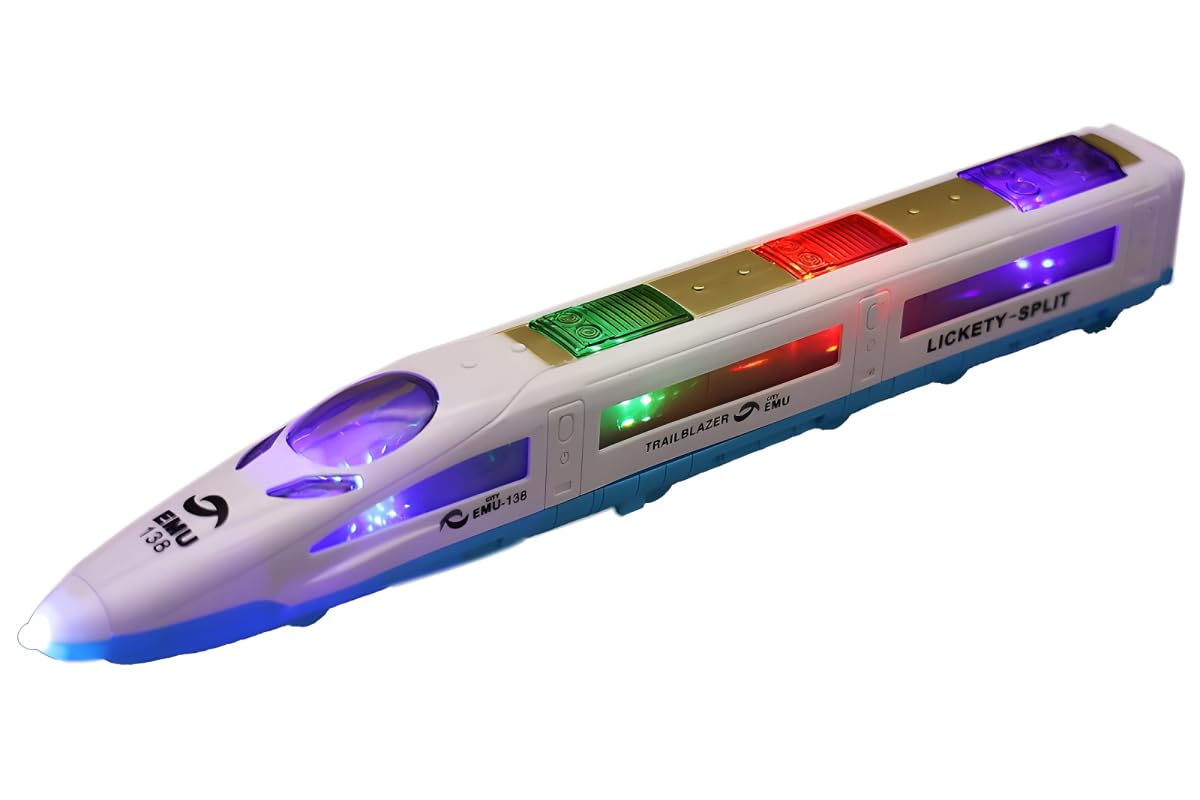 KEENBEY High Speed Bullet Trains Toy for Kids | Colorful Train Toy with 3D Led Light Effect & Musical Sound Toy for Both Boy & Girls - Multicolor (B0CH8TS3FY) Amazon Price History, Amazon Price Tracker