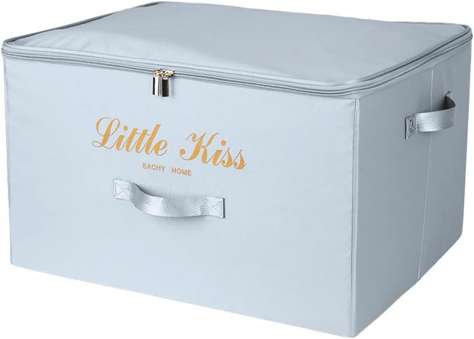 XISAOK Clothes Quilt Storage Box Household Underwear Bedding Storage Foldable Wardrobe Tidy for Case Home Blanket Container