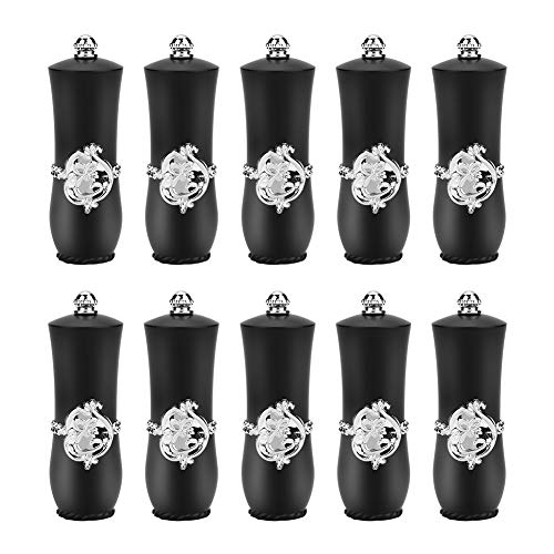 Empty Lipstick Tube, Royal Style DIY Lipstick Empty Container Self-made Lipstick Mold Lip Balm Tubes(Black)