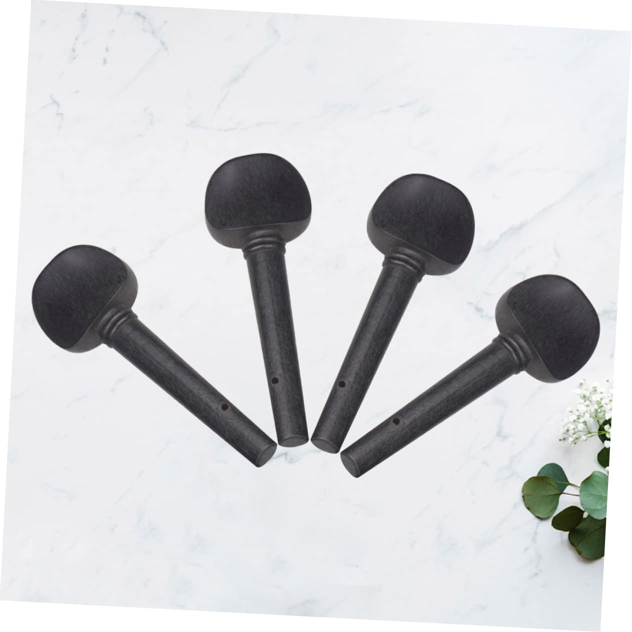 TOGEVAL 4pcs Ebony Violin Tuning Pegs Geared Violin Pegs String Instrument Accessories Cello Tuning Holes Accessories