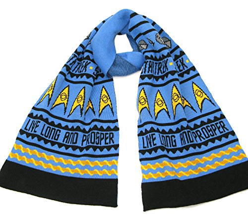 STAR TREK Bufanda de punto 'Larga vida y prosperidad' - Bufanda oficial de Spock por LOVARZI