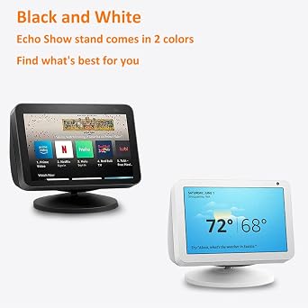 AutoSonic Stand Compatible with Echo Show 5 and 8 (1st Gen and 2nd Gen) Accessories Made for Echo Alexa | Swivel and Tilt | Magnetic Attachment | Black