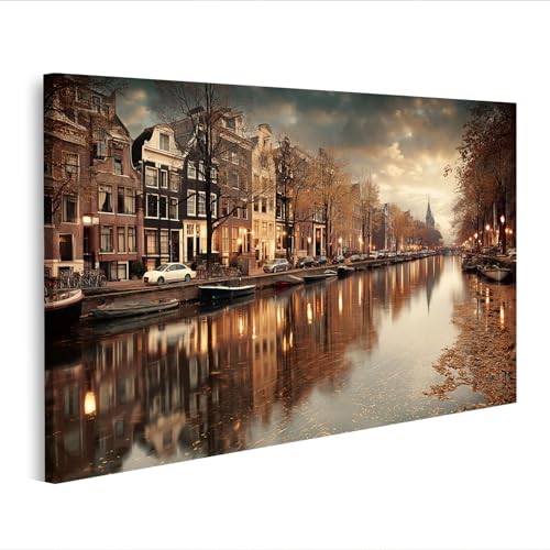 Canaux d'Amsterdam sur toile pour revivre vos voyages