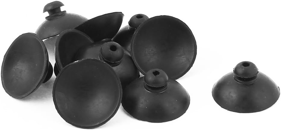 Sourcingmap A15102700ux0234 10PCS 2.5cm/1inch Silicone Vacuum Suction Cup Sucker (Pack of 10), black