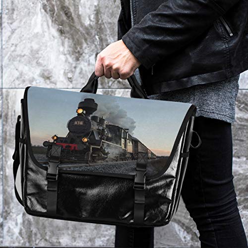 Hunihuni Messenger Bag Steam Train Canvas Laptop Briefcase Tote Satchel Bag for Men with Shoulder Strap Suit for 15 Inch steampunk buy now online Hunihuni Messenger Bag Steam Train Canvas Laptop Briefcase Tote Satchel Bag for Men with Shoulder Strap Suit for 15 Inch steampunk buy now online