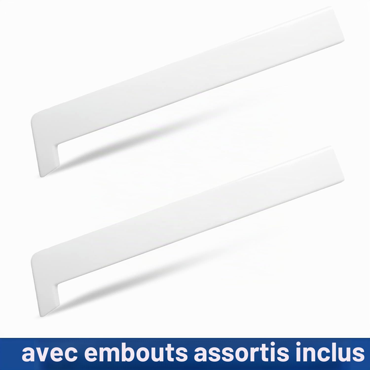 Appui de fenêtre en PVC | 40 cm x 110 cm | Blanc | rebord | Pour l'intérieur | rebord | Intérieur | Vendu au mètre | Salon | Décoration | Plastique