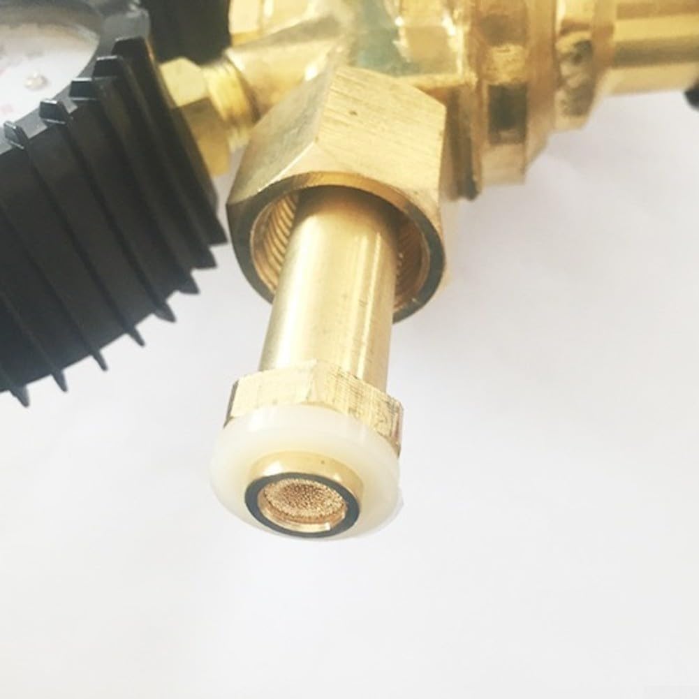 Riduttore di pressione in ottone massiccio per bombole di gas protettivo | Corpo in ottone massiccio, resistente alla corrosione, durevole, design robusto per condizioni difficili