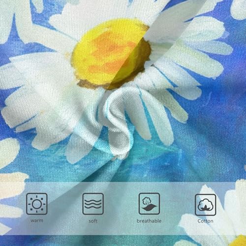 Toddlers Underwear Floral 2t Cotton Little Girl Panties Bright Undies Kids Briefs White Daisies Yellow Blue Painted3