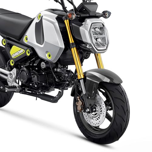 Image of Mokuo Motorcyle Fairing Parts,Front Fender in ABS Material Compatible with 2021-2024 Honda Grom Msx 125 SF,Carbon Fibre Color