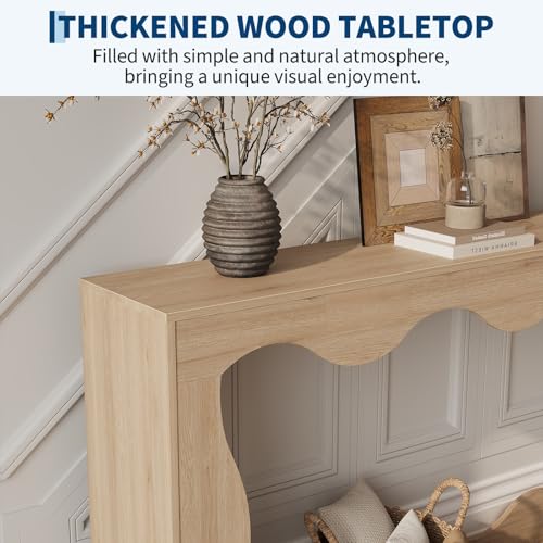 63 Inch Farmhouse Console Table with Storage, Narrow Entryway Sofa Table by Garvee - Image 2