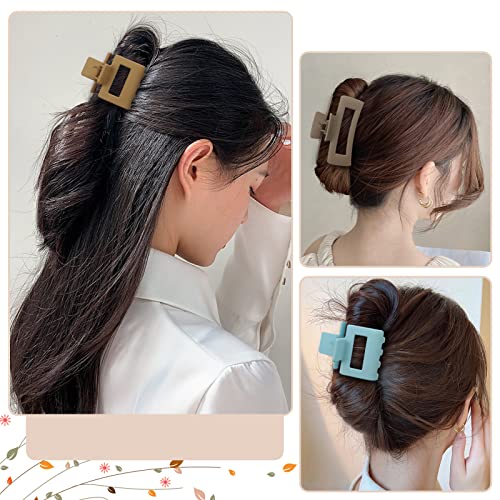 16 Pack Hair Clips Large 4.1 Inch Claw Clips 2 Inch Small Hair Clips For Hair Rectangle Hair Claw Clips For Thick Hair And Thin Hair Hair Clips For Women Hair Barrettes #TOP4