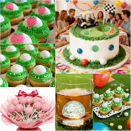 Sidosir 3 PCS Golf Ball Chocolate Silicone Molds for Cake Decorations, 9-Cavity Golf Ball for Ice, Candy, Hot Chocolate Bomb by Sidosir - Image 5