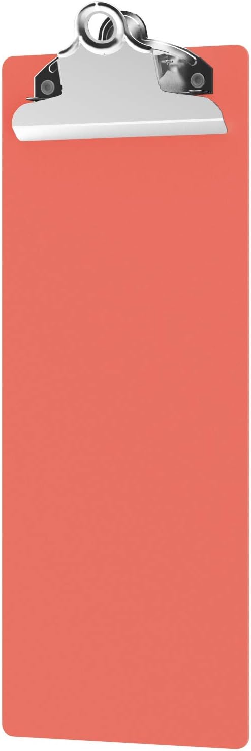4.25 x 11 Aluminum Server Clipboard - Coral