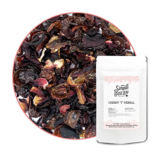 Simple Loose Leaf - Cherry "T" Herbal Tea - Premium Loose Leaf Herbal Tea - Caffeine Free - Rich And Dark (4 Ounce) #TOP12