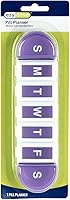 Vista 2 de EZY DOSE Weekly (7-Day) Pill Case, Medicine Planner, Vitamin Organizer, Rounded Base Compartments, Convenient and Easy to Use, Color May Vary, BPA