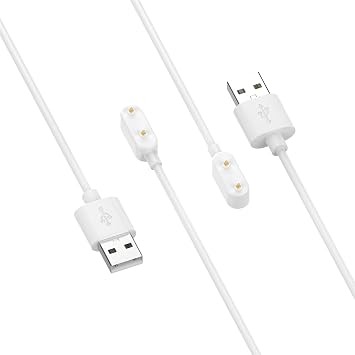 XIHAMA for HUAWEI Band7 Charger Set of 2 1M Charging Cable Compatible for Huawei Band7/6/6Pro/Watch Fit Mini/Honor Band6 Charger, USB Charging Cable Charger White x 2