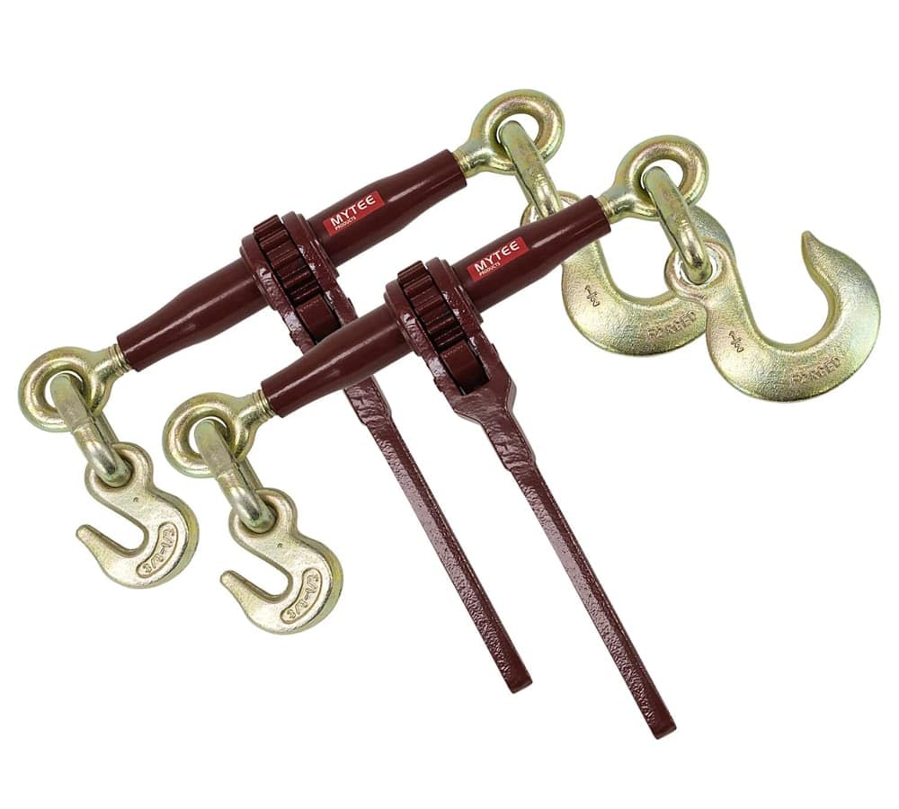 Mytee Products Heavy Duty Specialty Pro Ratchet Load Chain Binder w/ 1/2" Grab Hook on One Side & 1/2" Slip Hook Other Side, 12,000 Lbs Load Limit |