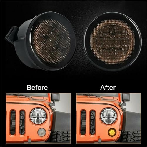 Luces de intermitente LED para Jeep Wrangler JK (2007-2018), kit de iluminación premium bicolor 4