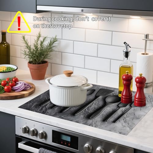 Image of Nuxovilar Stove Top Cover Cooktop Mat 28.3x20.4in Polyester Diatom