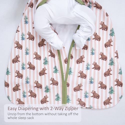 Image of LollyBanks Sleep Sack, 100% Cotton Neutral Baby Sacks, 0.5 TOG Sleep Sacks Lightweight with 2-Way Zipper