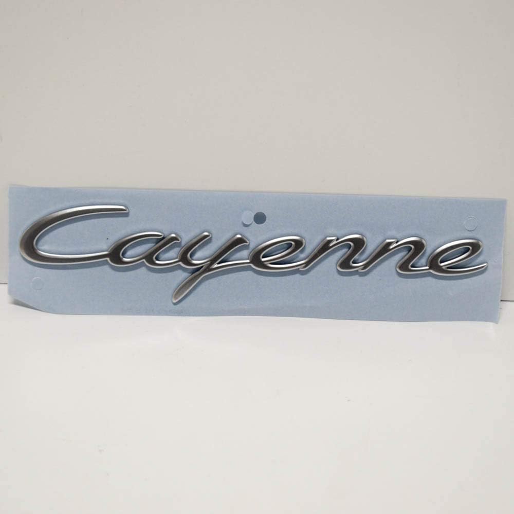 DesignTek CAYENNE - MATT Chrome Rear Badge for Porsche 958 Cayenne MKIII - 958559675000C1