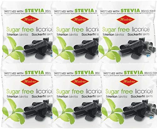 Halva Sugar-Free Licorice Sticks – Traditional Finnish Sweets, Individually Wrapped
